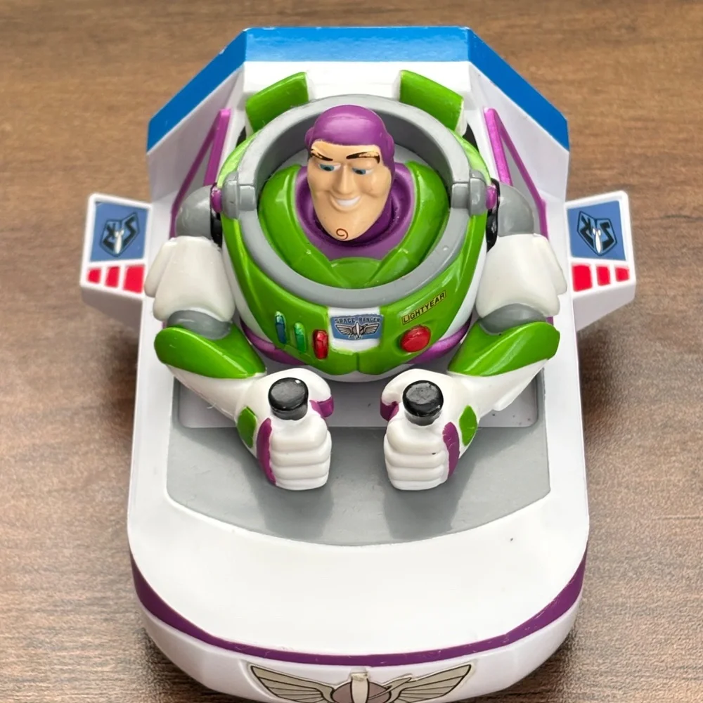 DISNEY Parks Pixar Toy Story BUZZ LIGHTYEAR Pull Back Vehicle Car Spaceship Toy